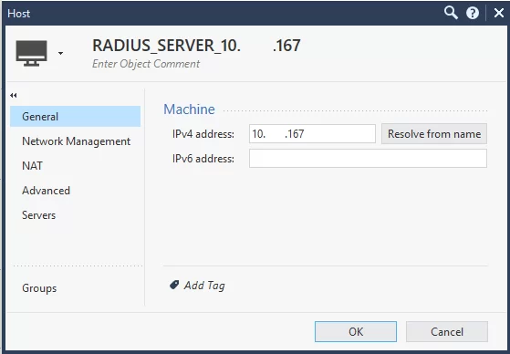 Radius настройка. Checkpoint Radius.